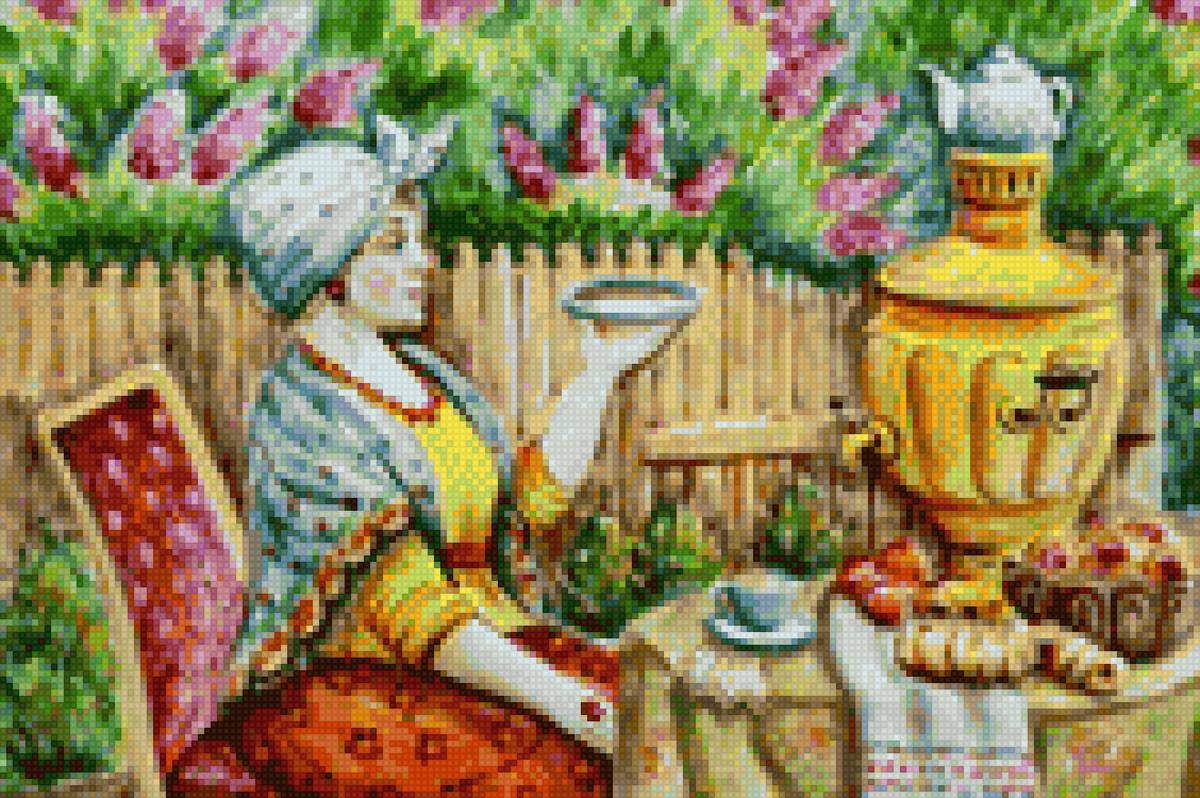 купчиха дома пьёт чай - предпросмотр