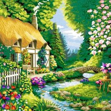 Схема вышивки «Пейзаж»