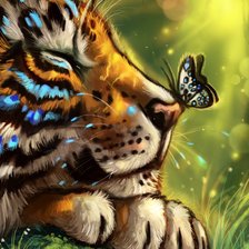 Схема вышивки «тигр»