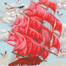 Схема вышивки «Алые паруса»