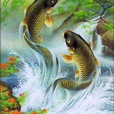 Схема вышивки «Весёлые карасики»