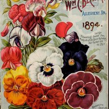 Схема вышивки «Цветочные винтажные открытки»