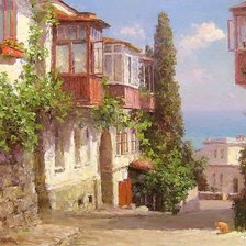 Схема вышивки «Ялтинский вид»