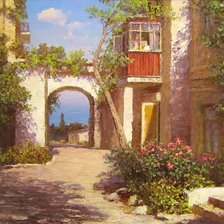 Схема вышивки «Севастопольский дворик»