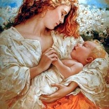 Схема вышивки «Мать с детем»