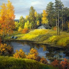 Схема вышивки «Пейзаж»