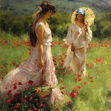 Схема вышивки «Маковое поле»