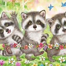 Схема вышивки «еноты»