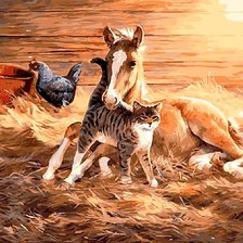 Схема вышивки «Первые гости»