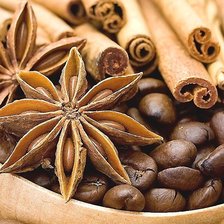 Схема вышивки «кофе и корица»