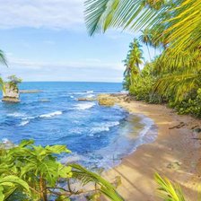 Схема вышивки «Пляж Мансанильо, Коста-Рика»