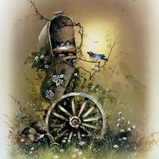 Схема вышивки «Пташка»