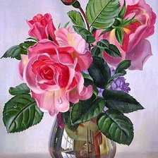 Схема вышивки «Розовый букет»