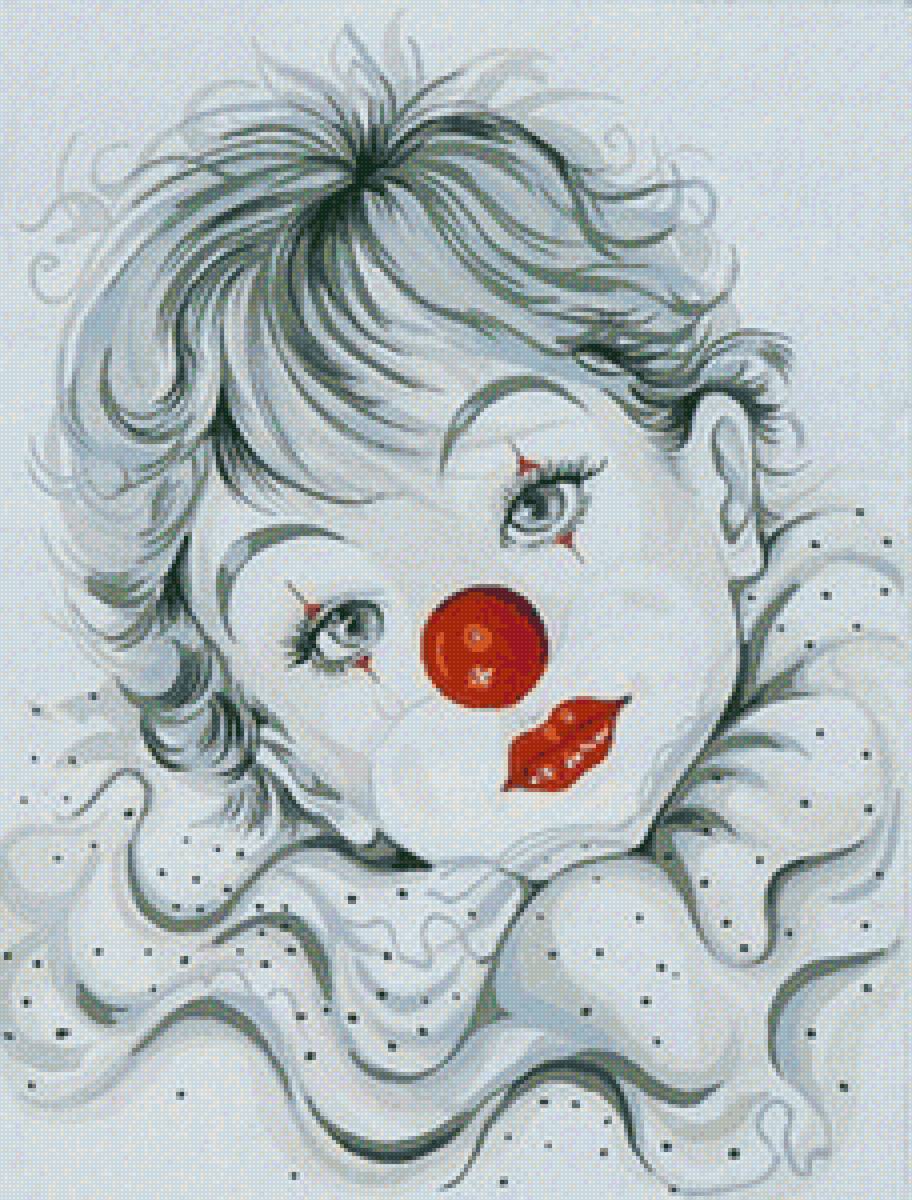 Грустный клоун - дети, клоун, цырк - предпросмотр