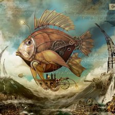 Схема вышивки «Рыбожабль»