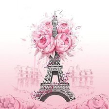 Схема вышивки «PARIS Y FLORES»