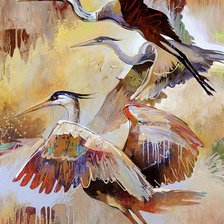 Схема вышивки «garças»