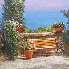 Схема вышивки «Место у моря»