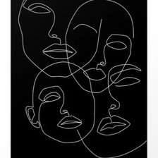 Схема вышивки «Лица контур абстракция»