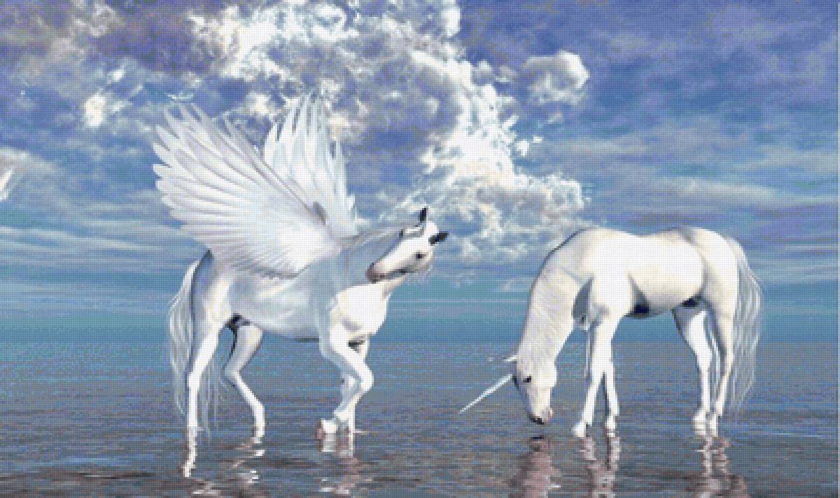 Unicórnios - fantasia., unicórnio - предпросмотр