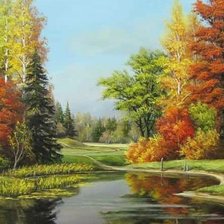 Схема вышивки «Пейзаж»