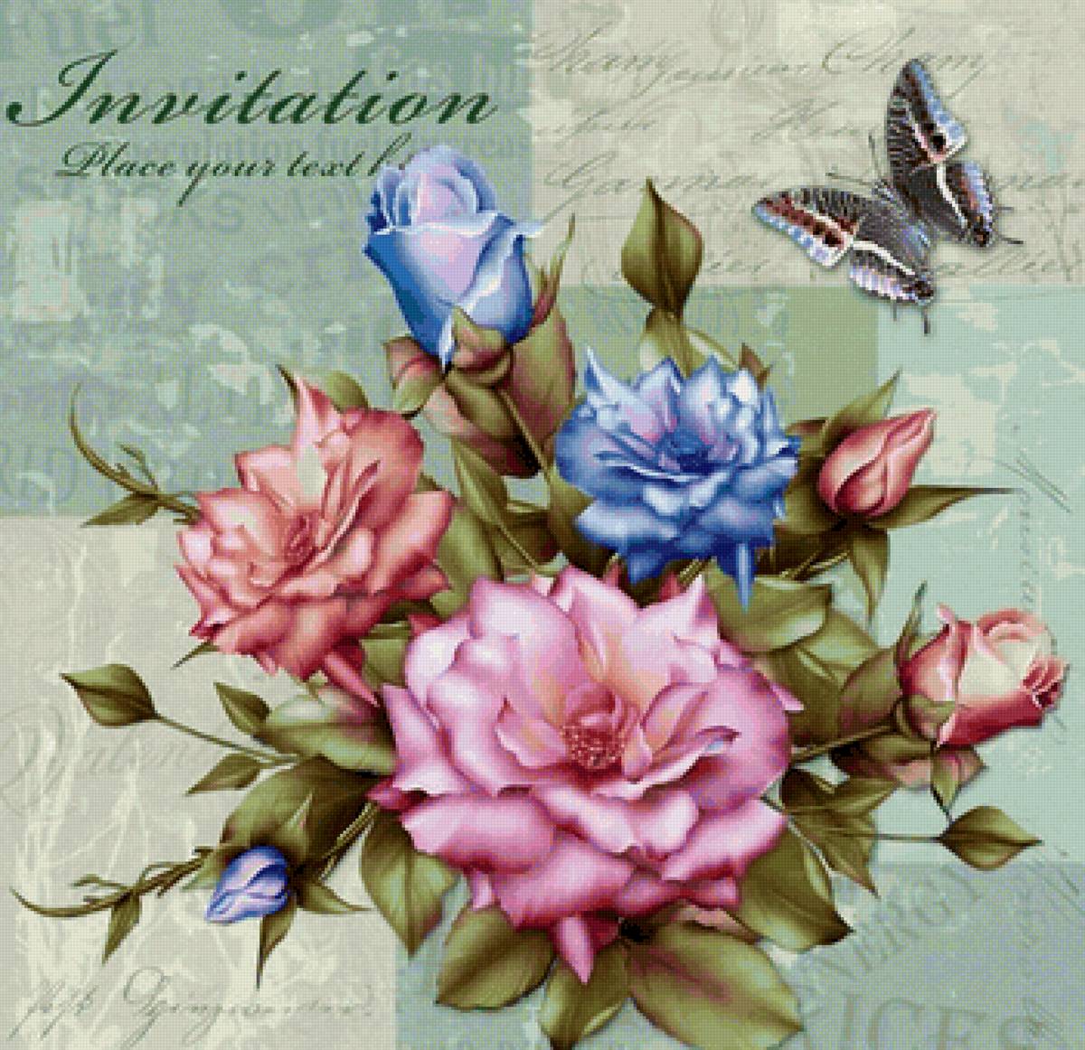 винтажные цветы - предпросмотр