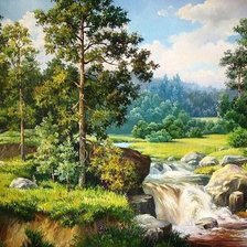 Схема вышивки «пейзаж»