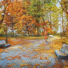 Схема вышивки «Осенний парк»