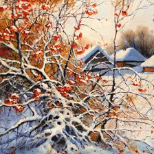 Схема вышивки «Зимний пейзаж»