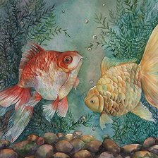 Схема вышивки «рыбки»