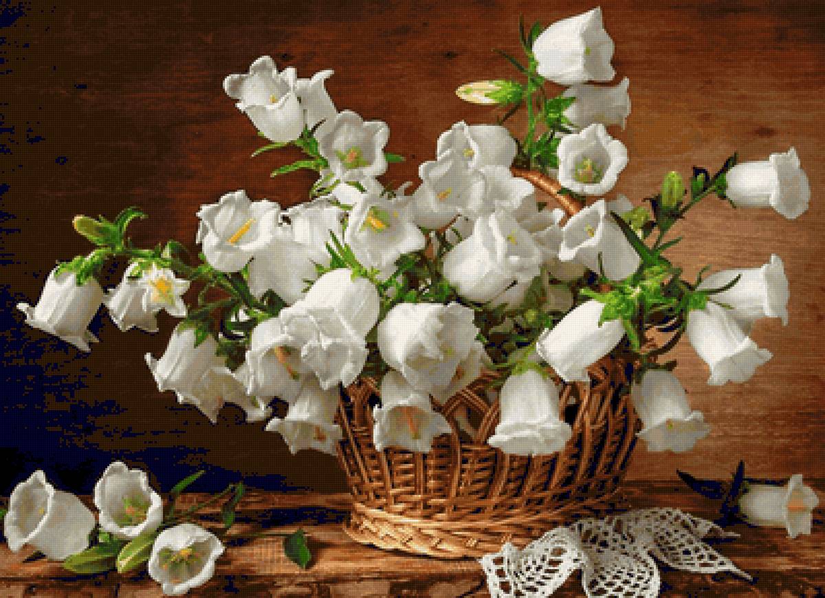 Букет из колокольчиков - натюрморт, цветы, букет - предпросмотр