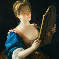 Схема вышивки «Jean Raoux. У зеркала»