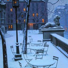 Схема вышивки «Вечерний город»