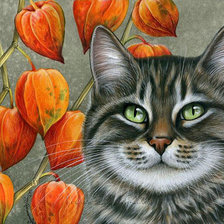 Схема вышивки «кот»