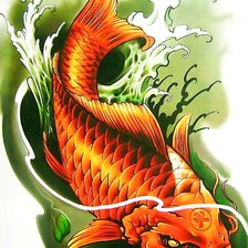 Схема вышивки «Карп»