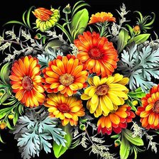 Схема вышивки «Букет из цветов»