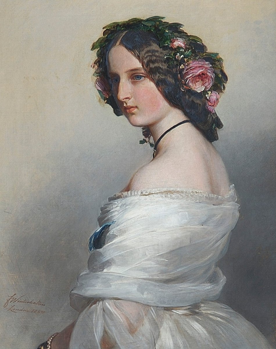 Franz Xaver Winterhalter. Портрет леди Констанции Левезон-Гауэр - 19 век, дама, портрет, живопись, девушка, женщина - оригинал