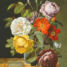 Схема вышивки «Серия "Розы". Букет»