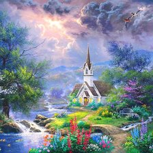 Схема вышивки «Время молитвы»