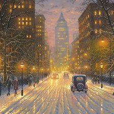 Схема вышивки «Огни города»