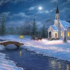 Схема вышивки «Рождественская служба»