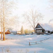 Схема вышивки «Деревенский пейзаж»