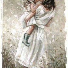 Схема вышивки «mãe e filha»