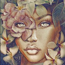 Схема вышивки «mulher flor»