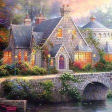 Схема вышивки «пейзаж»