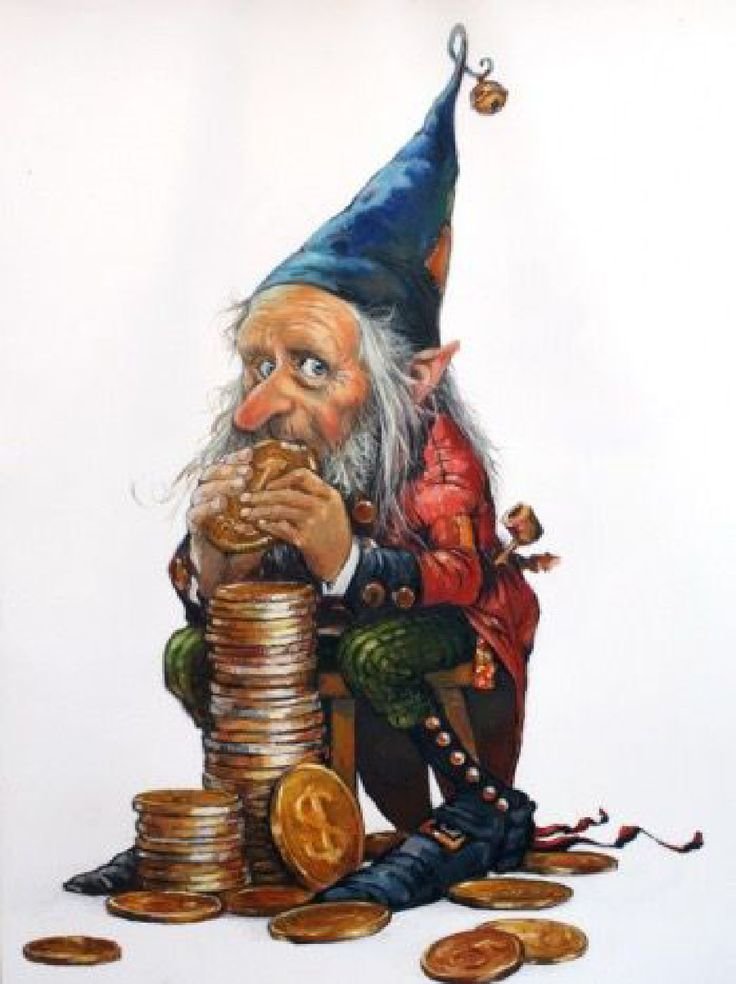 гном с денежкой - оригинал