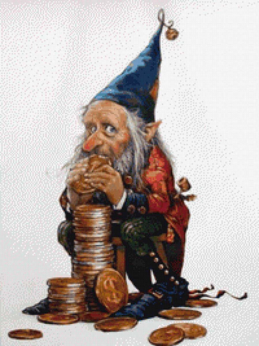 гном с денежкой - предпросмотр