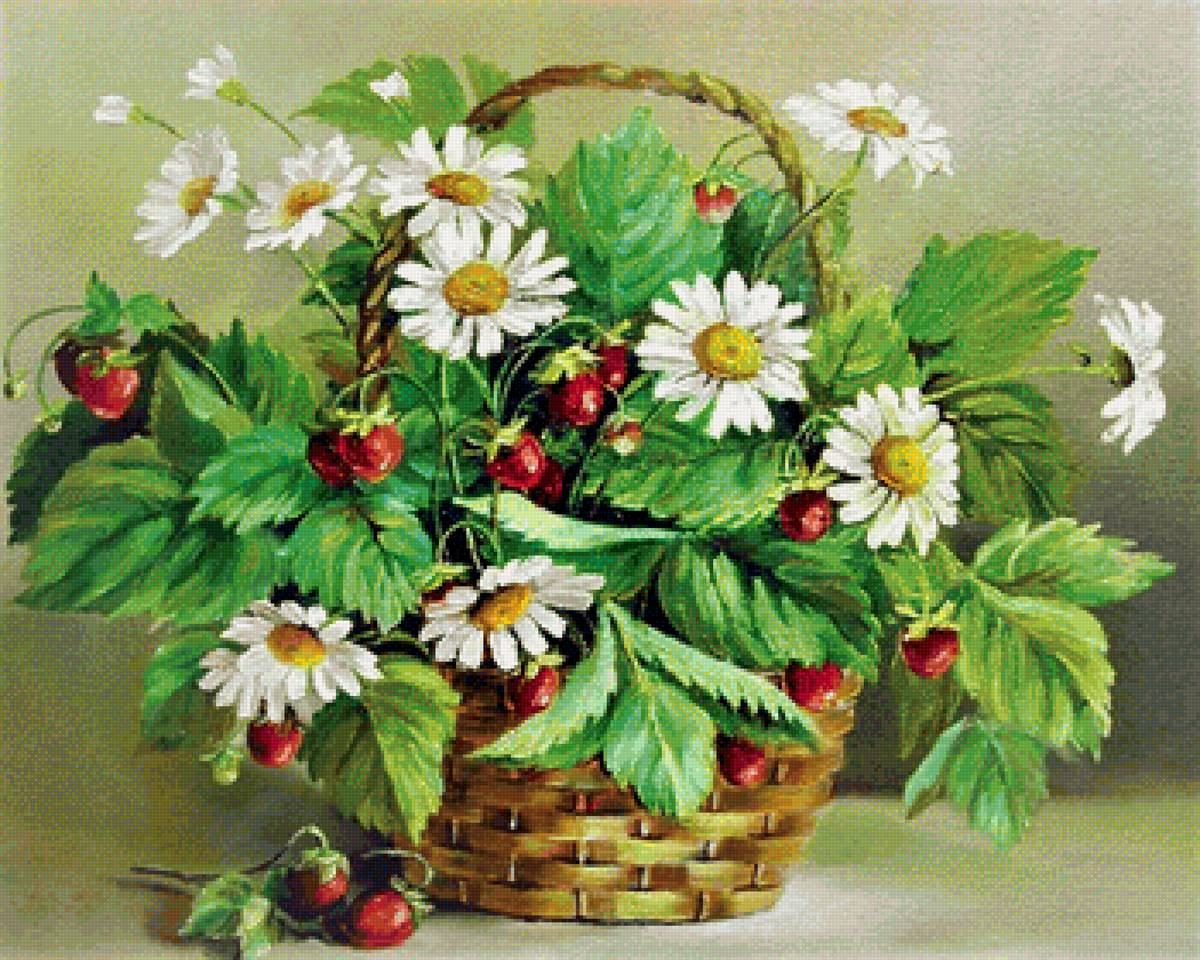 Ромашки - корзина, цветы, ромашки - предпросмотр