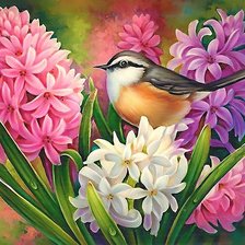 Схема вышивки «птичка»