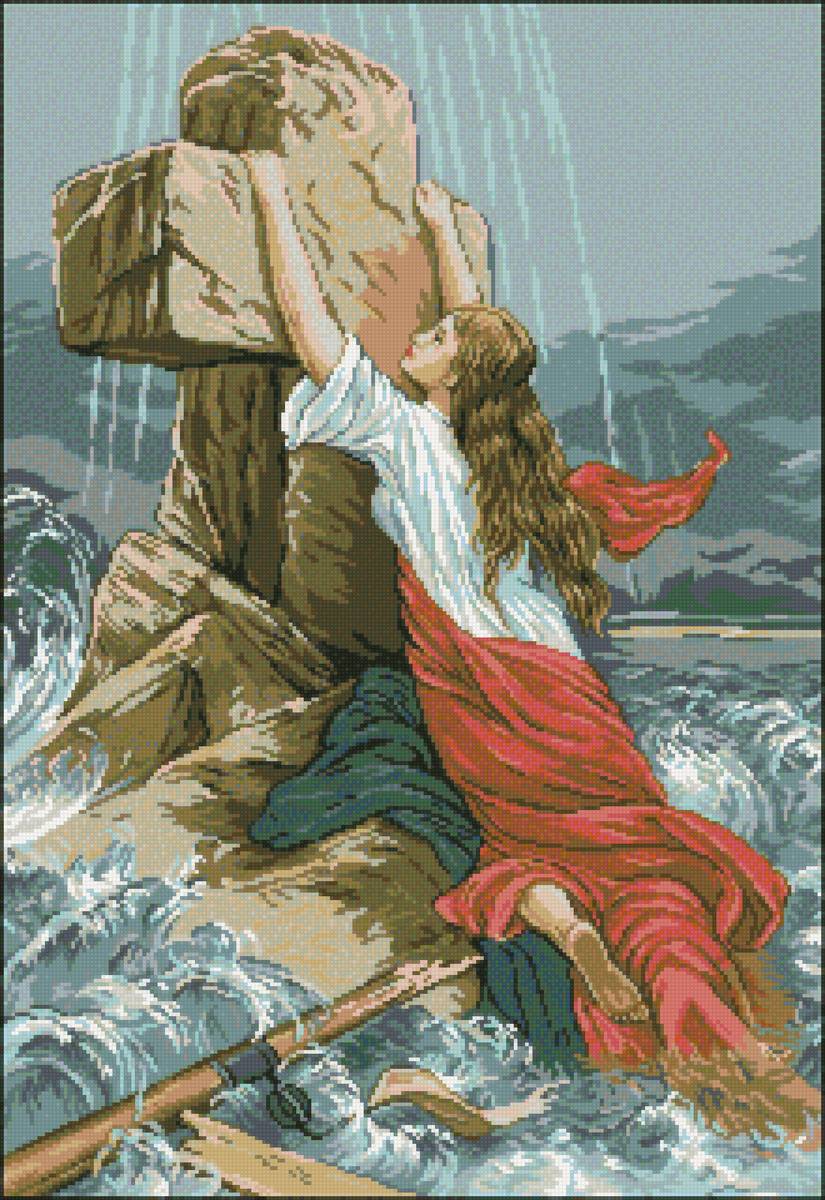 Вера и надежда - девушка, свет, спасение, море - предпросмотр